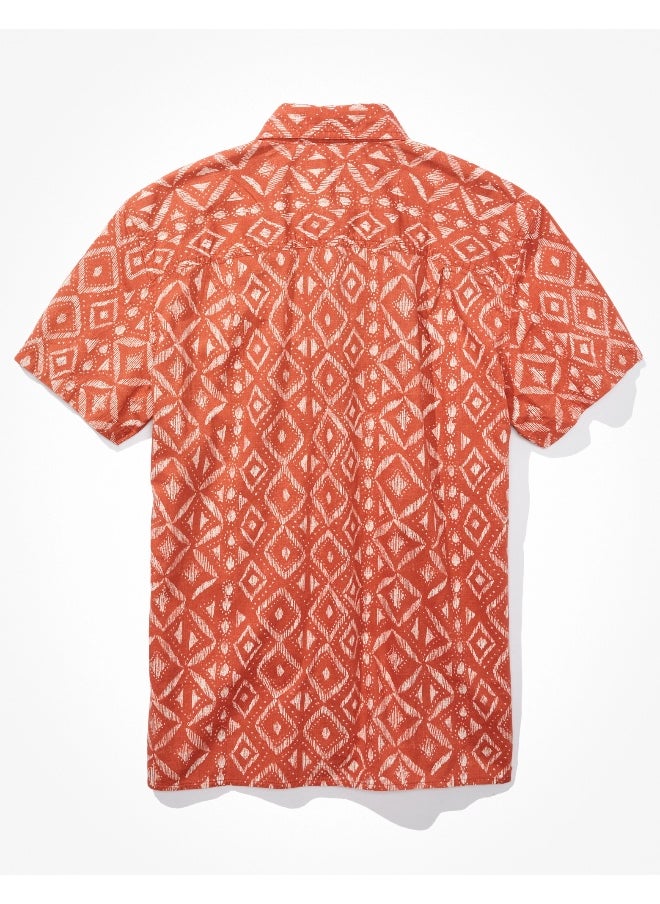 American Eagle - AE Printed Button-Up Resort Shirt - Image 1