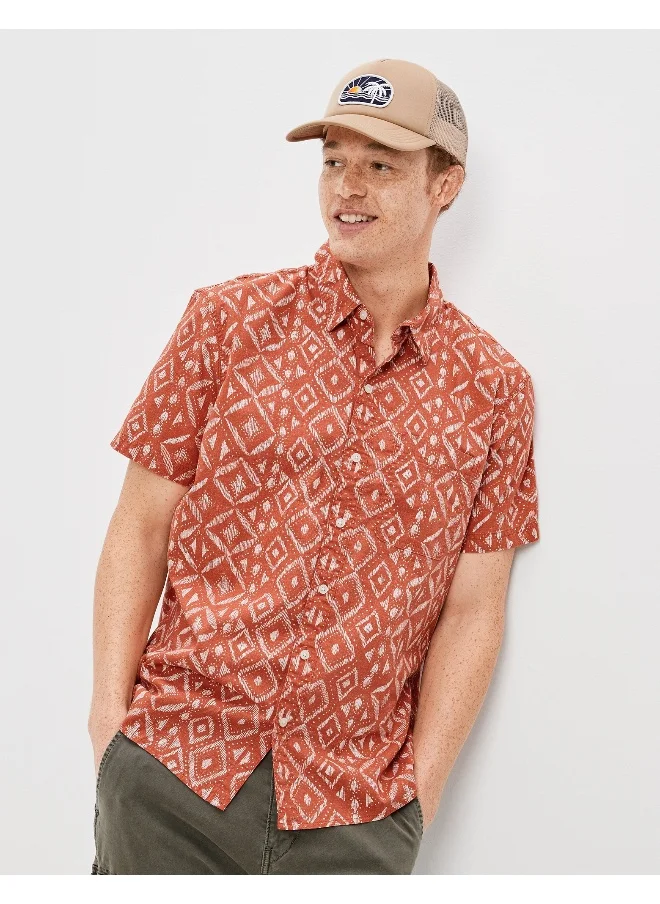 امريكان ايجل AE Printed Button-Up Resort Shirt