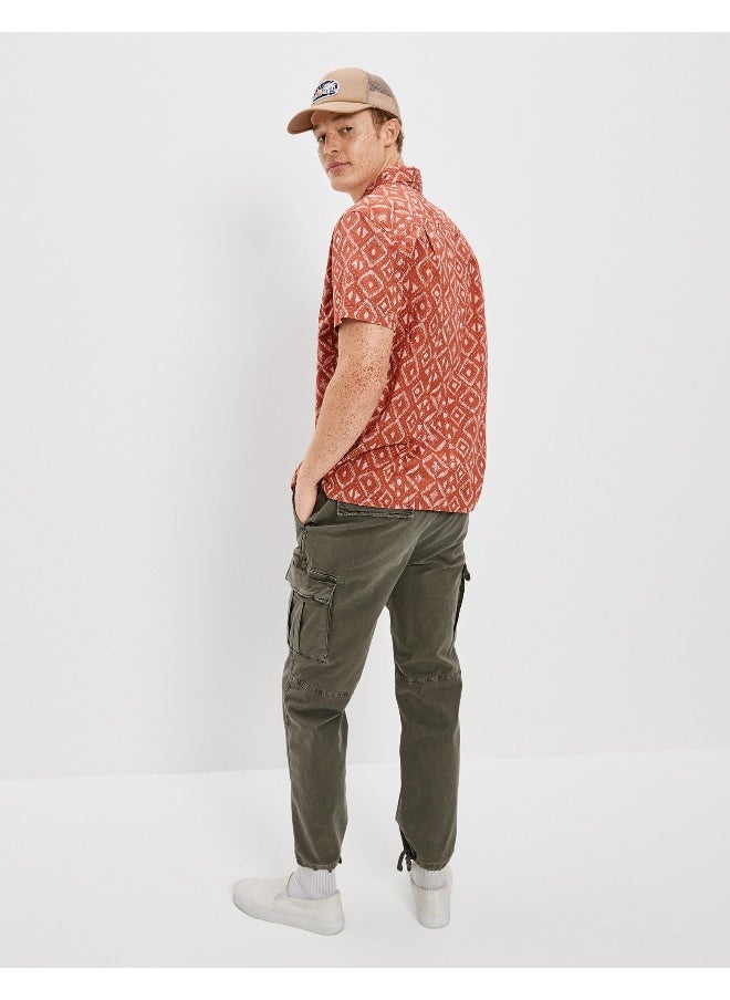 American Eagle - AE Printed Button-Up Resort Shirt - Image 1