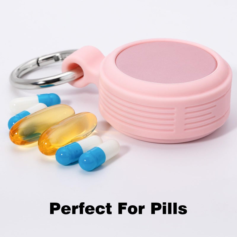 SOBAHIDO Premium Keychain Case â€“ Small Metal Pill Case Travel Pill Box, Waterproof Durable Pill Holder Container, Portable Medicine Pill Organizer for Earplugs, Jewelry, Compatible with Loop, Vibes & Eargasm - Image 5
