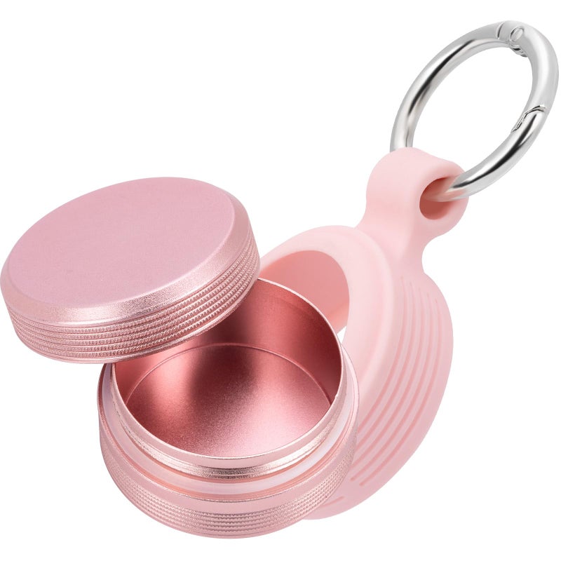 SOBAHIDO Premium Keychain Case â€“ Small Metal Pill Case Travel Pill Box, Waterproof Durable Pill Holder Container, Portable Medicine Pill Organizer for Earplugs, Jewelry, Compatible with Loop, Vibes & Eargasm - Image 1