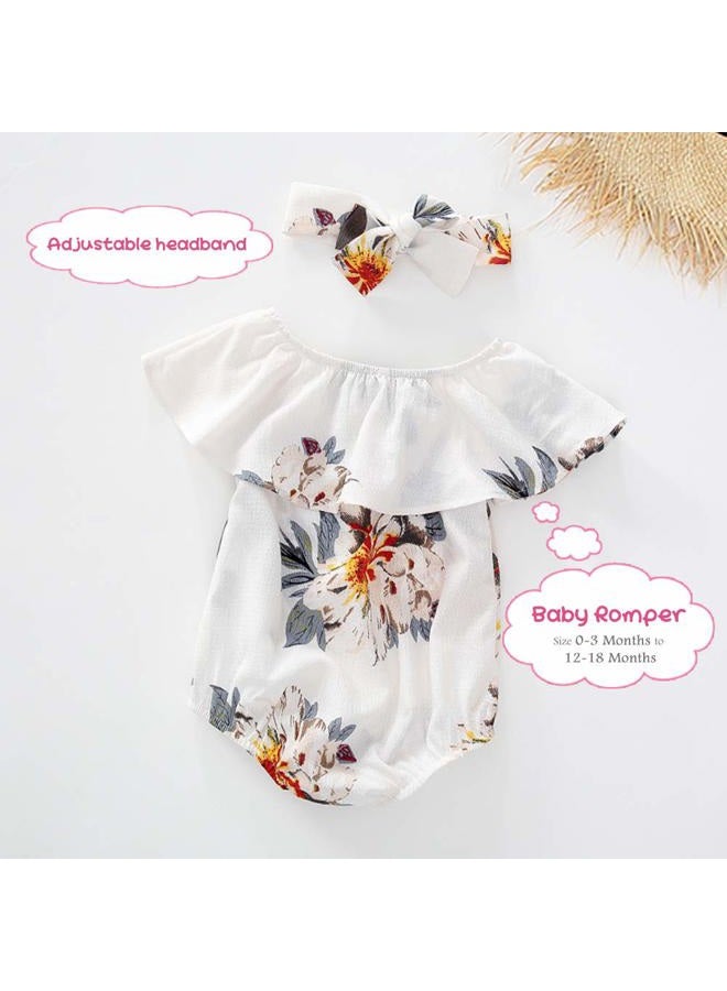 PopReal Mommy and Me Dresses Floral Printed Chiffon Bowknot Ruffles Short Sleeve Beach Mom Daughter Matching Outfits, White Maxi, 6-7 Years - Image 5