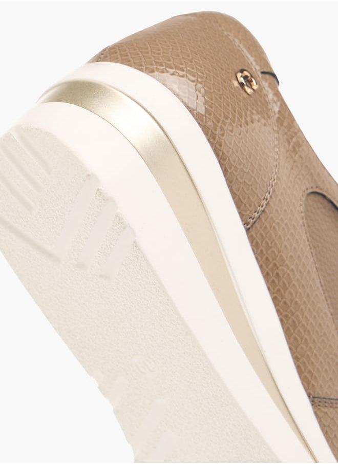 Le Confort Women Panelled Wedge Heeled Sneakers with Lace-Up Closure  - Image 5