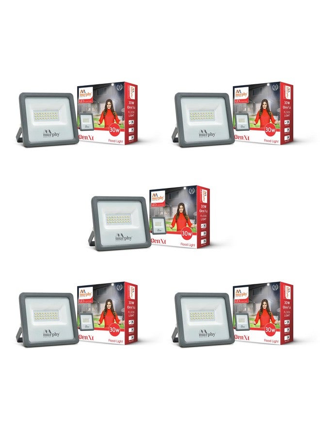 Murphy Genxt LED 30W LED Flood Light, IP65 Rated Outdoor Light Pack of 5 (Cool White, BIS Approved) - Image 1