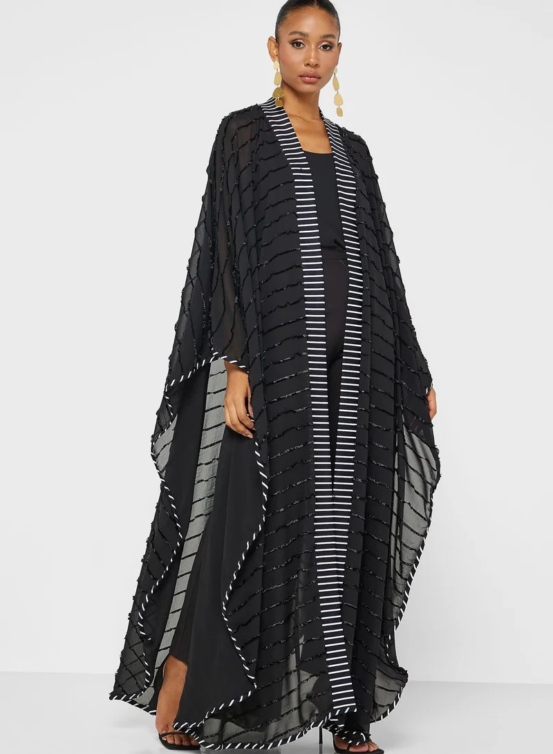 Line73 by Zahra Embroidered Mess Abaya