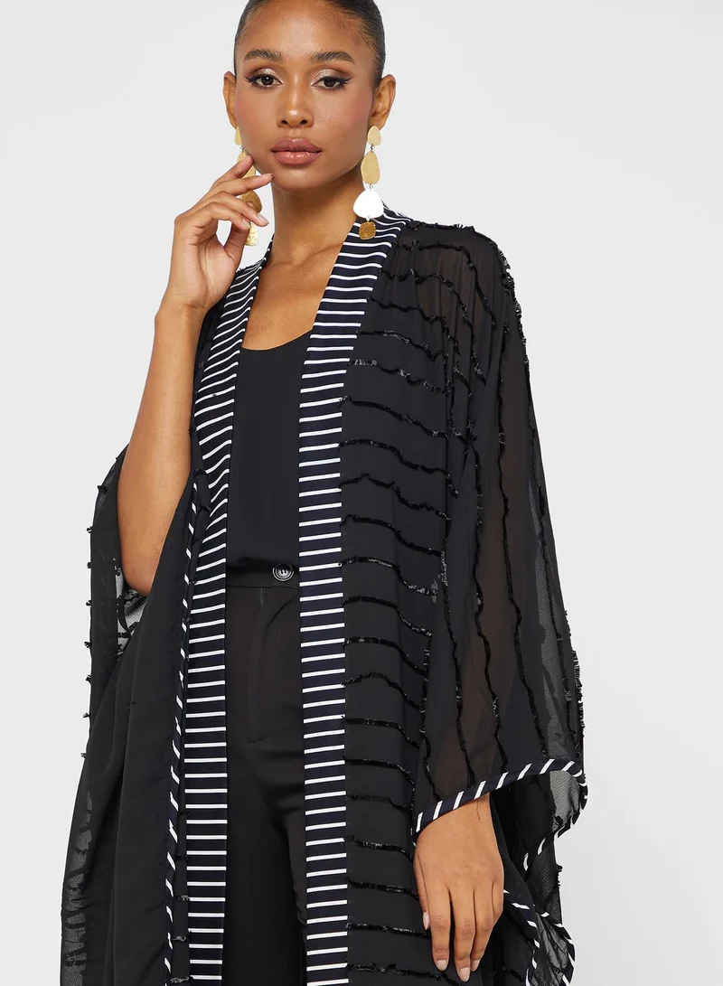Line73 by Zahra Embroidered Mess Abaya