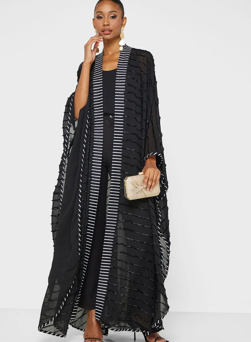 Line73 by Zahra Embroidered Mess Abaya