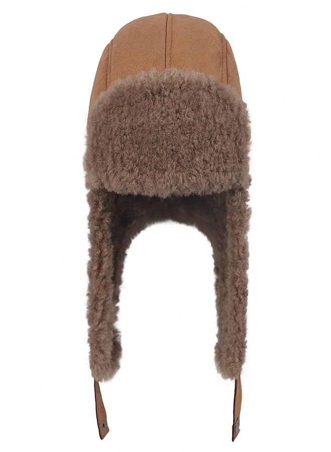 IPENNY Kids Winter Trapper Hat - Windproof Warm Fleece Lined Cap with Adjustable Ear Flaps for Boys & Girls Outdoor Snow Play ((US, Alpha, One Size,Burnt Yellow) - Image 4