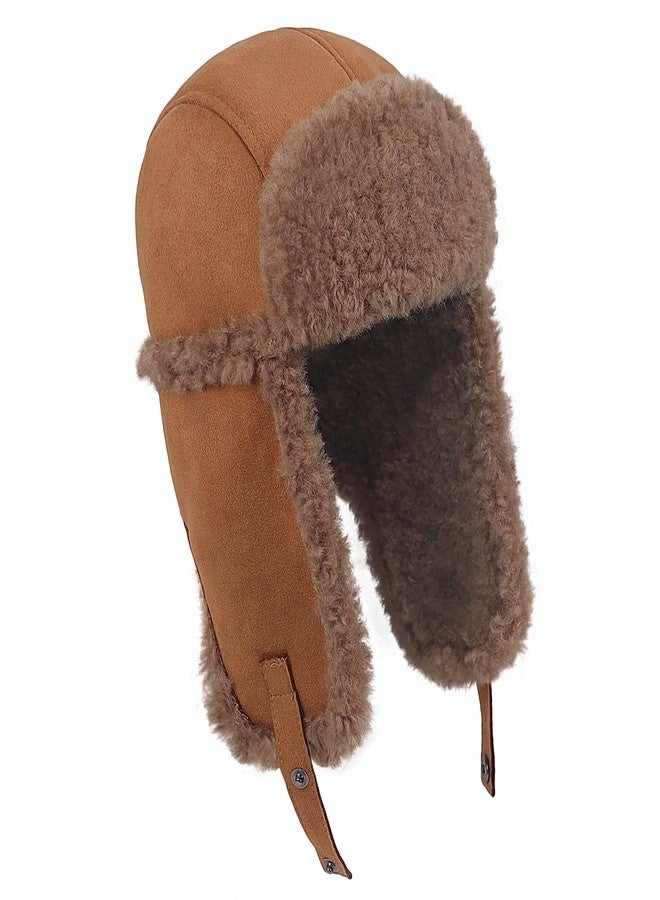 IPENNY Kids Winter Trapper Hat - Windproof Warm Fleece Lined Cap with Adjustable Ear Flaps for Boys & Girls Outdoor Snow Play ((US, Alpha, One Size,Burnt Yellow) - Image 5