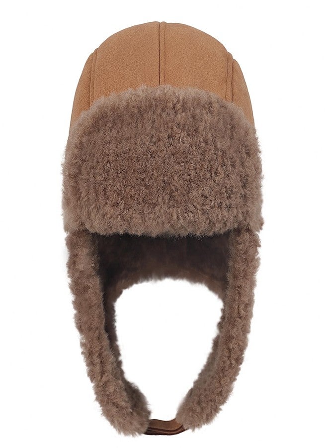 IPENNY Kids Winter Trapper Hat - Windproof Warm Fleece Lined Cap with Adjustable Ear Flaps for Boys & Girls Outdoor Snow Play ((US, Alpha, One Size,Burnt Yellow) - Image 2