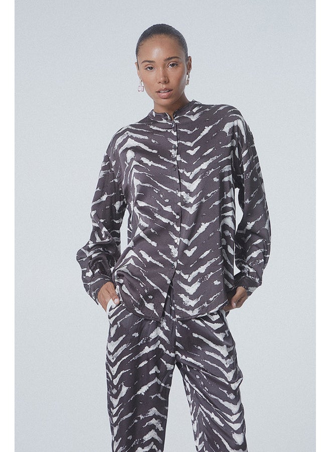 BSB Satin zebra print shirt  - Image 4
