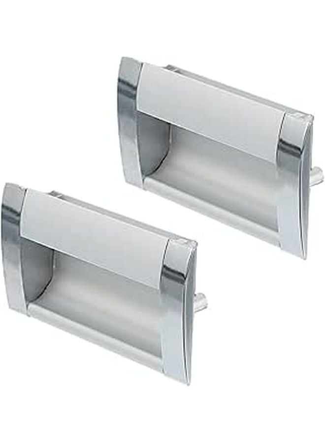 2pcs Modern Recessed Cabinet Handles Invisible Embedded Wardrobe Furniture Pulls - Image 1