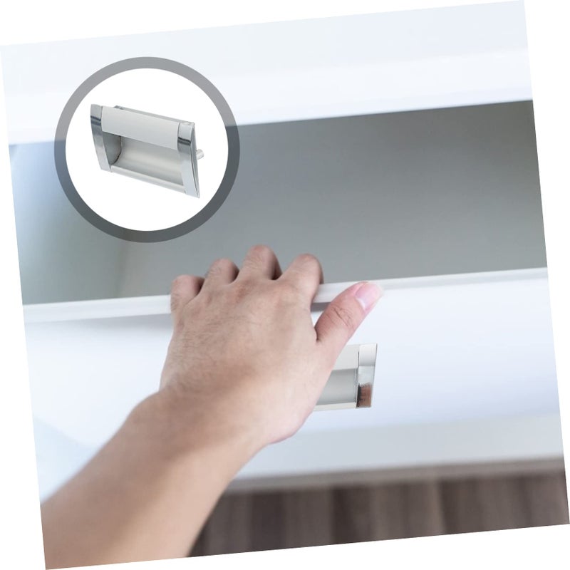 2pcs Modern Recessed Cabinet Handles Invisible Embedded Wardrobe Furniture Pulls - Image 5