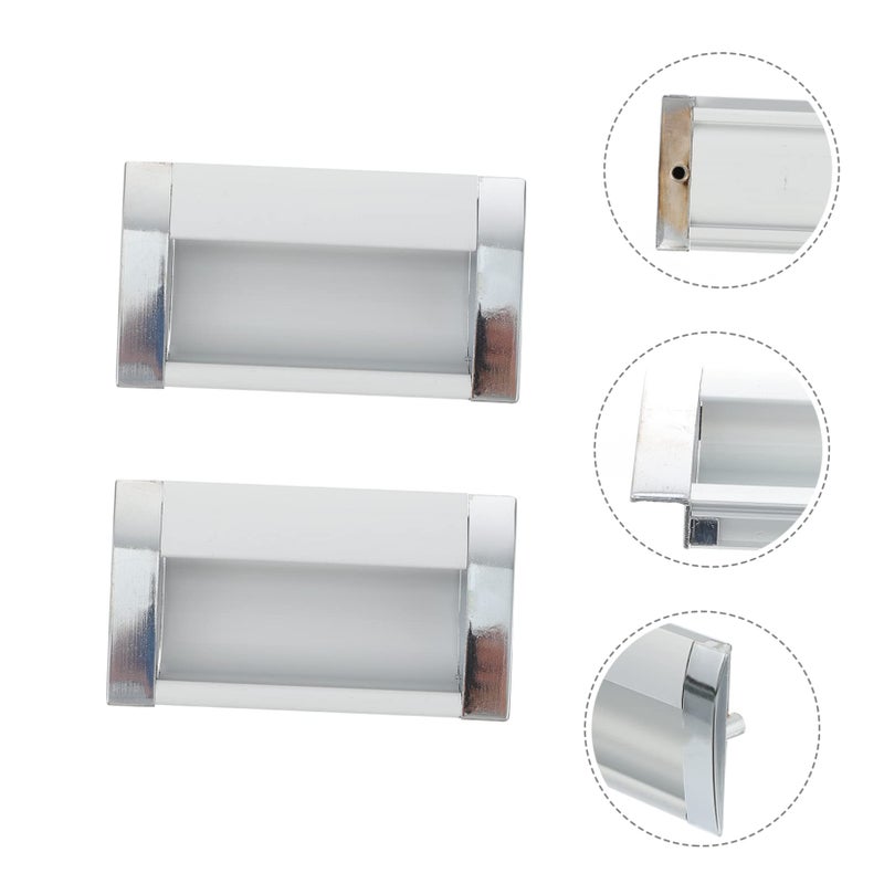 2pcs Modern Recessed Cabinet Handles Invisible Embedded Wardrobe Furniture Pulls - Image 4