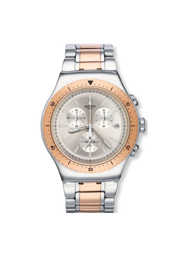 سواتش ساعة يد من ستانلس ستيل بعقارب YOS452G - Image 1