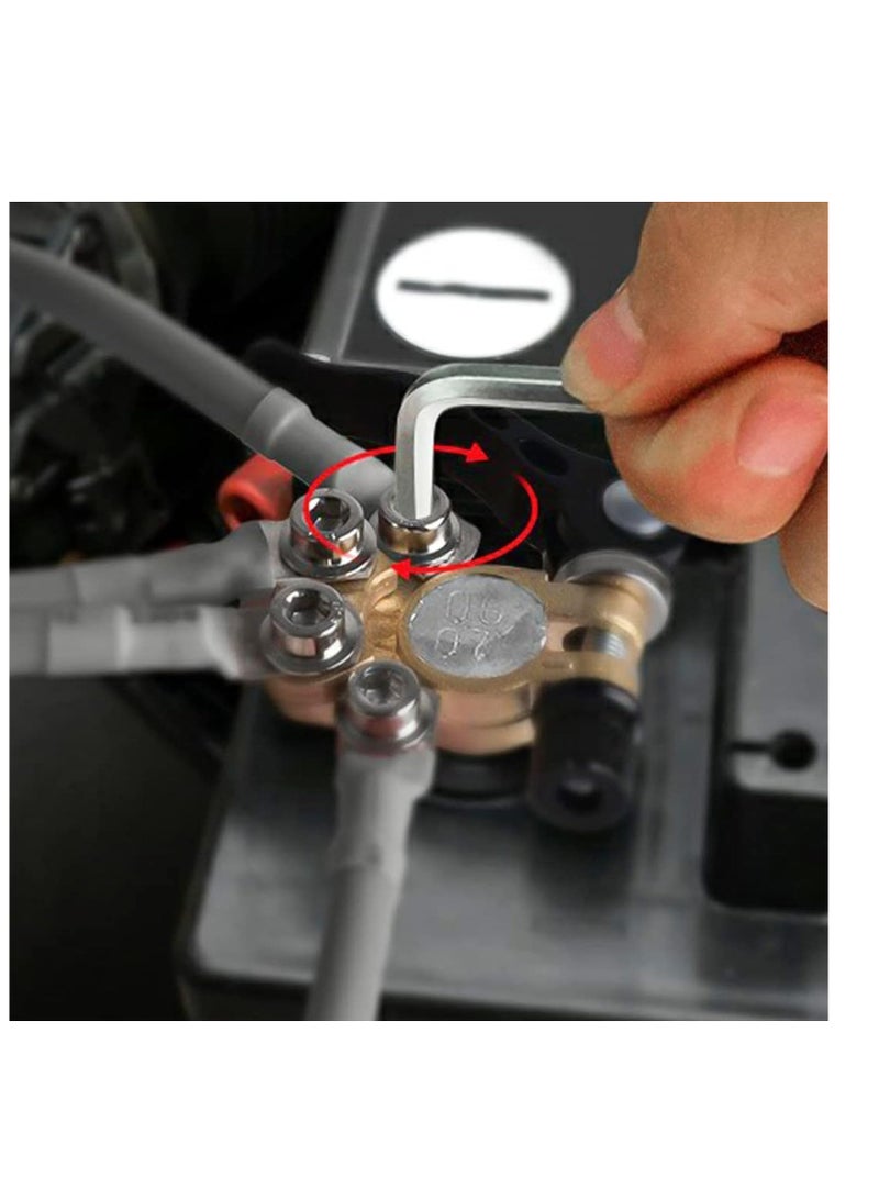 Generic Positive Negative Battery Terminal Clamp Connectors with 2 Battery Insulator Pads for Cars, Trucks, etc. Positive Negative Battery Terminal Clamp Connectors with 2 Battery Insulator Pads for Cars, T  - Image 2