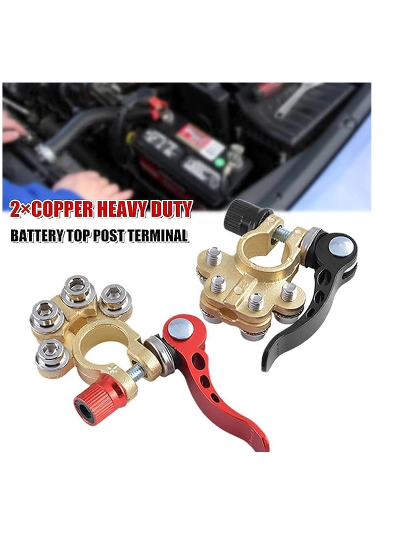 Generic Positive Negative Battery Terminal Clamp Connectors with 2 Battery Insulator Pads for Cars, Trucks, etc. Positive Negative Battery Terminal Clamp Connectors with 2 Battery Insulator Pads for Cars, T  - Image 4