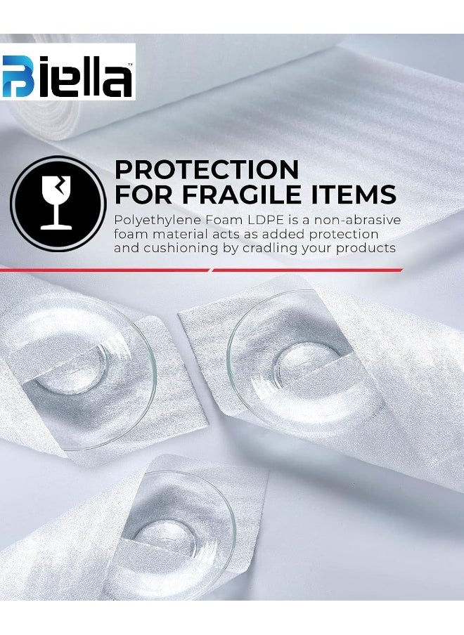 Biella Cushioning Pu Foam Sheet Roll White Pu Wrapping For Packaging Fragile Items, Shipping, Mailing, Packing And Moving Supplies (1 METER)  - Image 5