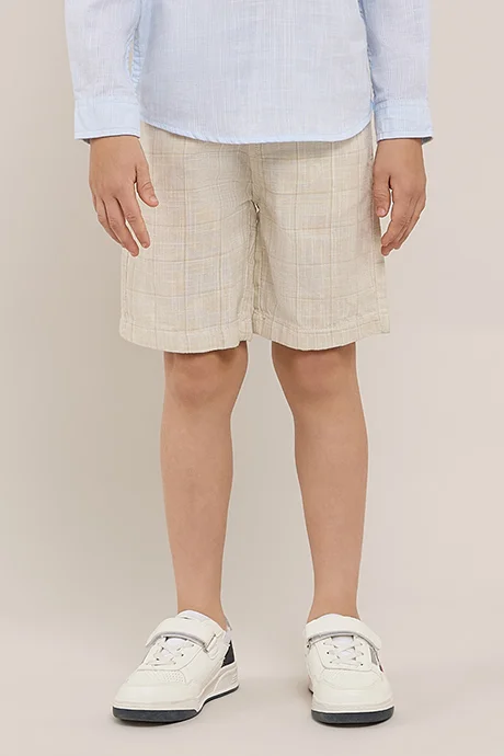 R&B Plaid Shorts with Button Closure