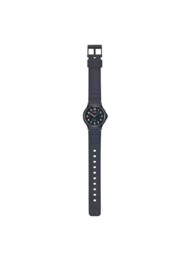 كاسيو Unisex Analog Display Watch With Black Leather Strap - LQ-24B-1BDF
