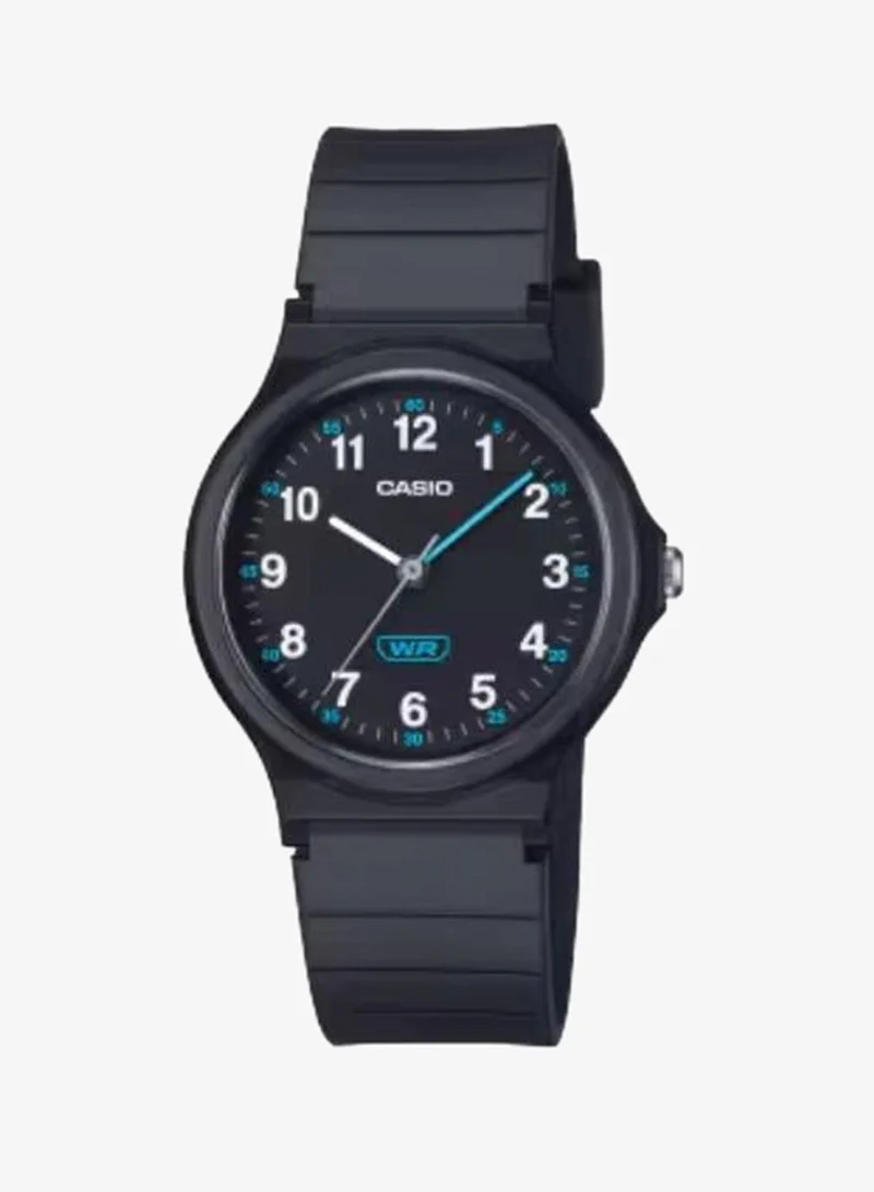 كاسيو Unisex Analog Display Watch With Black Leather Strap - LQ-24B-1BDF