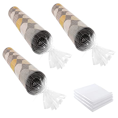 Belinlen 3 Count Giant Plastic Rug Storage Bag 26"W x 130"L Carpet Storage Bags Fits Rug up to 9'x12' Perfect for Indoor Outdoor Carpet Storage, Moving and Shipping - Image 1