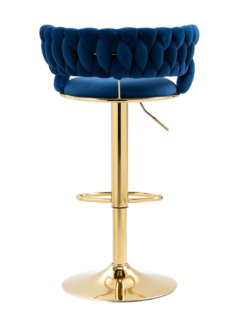 DubaiGallery Luxury bar Stool,Modern Round Adjustable Reception Chair, Gold Velvet Bar Chair, Kitchen high Dining Chair , Height Adjustable and 360° Swivel. Suitable for bar, Home, office, Cafe  - Image 1