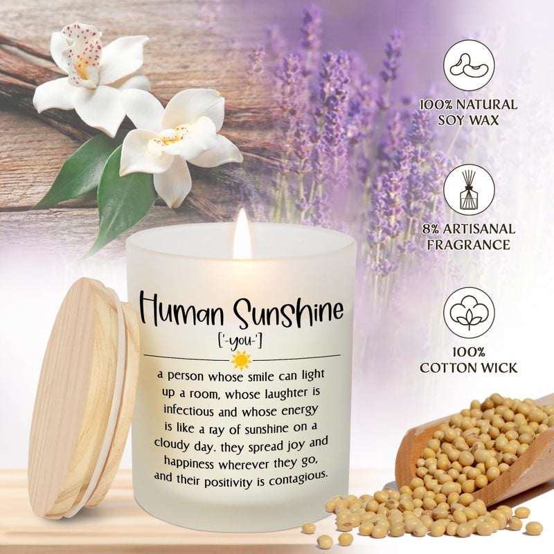 OASSIE Thank You Gifts for Women - Vanilla Lavender Candle 10 oz - Inspirational Birthday Teachers Day Nurses Week Teacher Appreciation Gifts for Women Friends Coworkers, Retirement Gift for Woman - Image 4