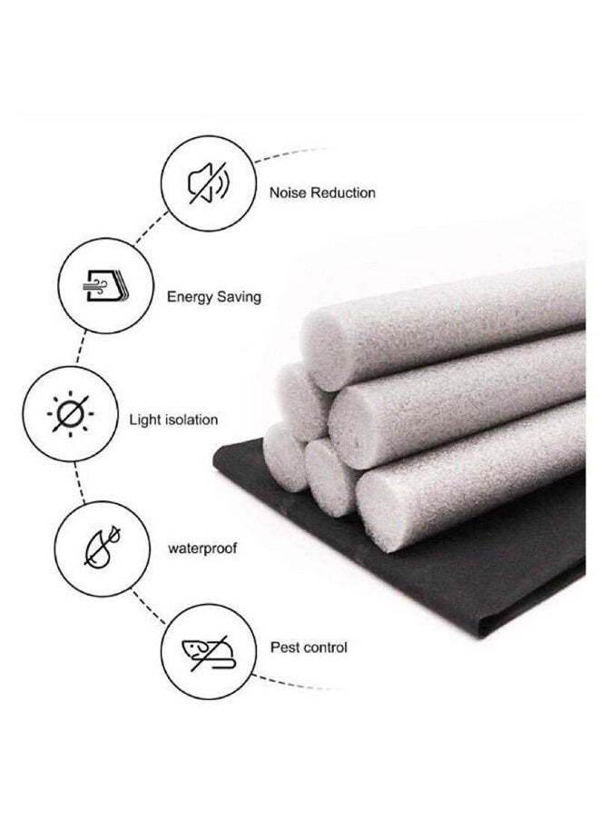 Generic - Double Door Draft Prevent Insects and Dust Cuttable And Washable Door Seam And Bottom Sealing Strip Windproof And Insect-proof Silent Door Seam Sealing Strip Door And Window Sound Insulation Grey 1piece - Image 1