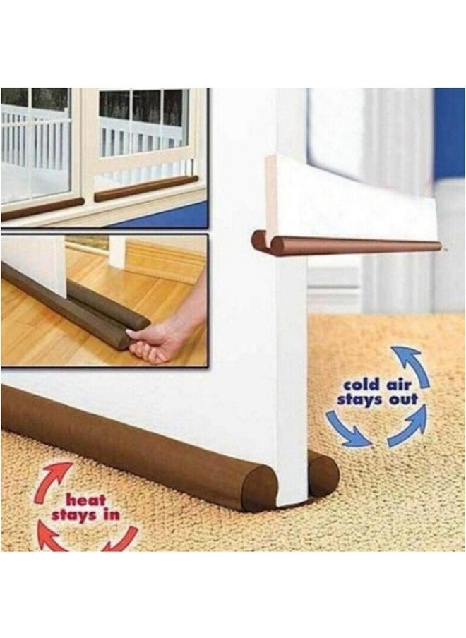 Generic - Double Door Draft Prevent Insects and Dust Cuttable And Washable Door Seam And Bottom Sealing Strip Windproof And Insect-proof Silent Door Seam Sealing Strip Door And Window Sound Insulation Grey 1piece - Image 1