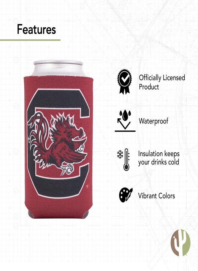 ديزرت كاكتوس حامل علب مشروبات من ديزرت كاكتوس، جامعة ساوث كارولينا، حامل علب مشروبات من جيمكوكس، عبوة واحدة من الفوم، حامل علب 12 أونصة، جانب واحد (التصميم أ) - Image 4