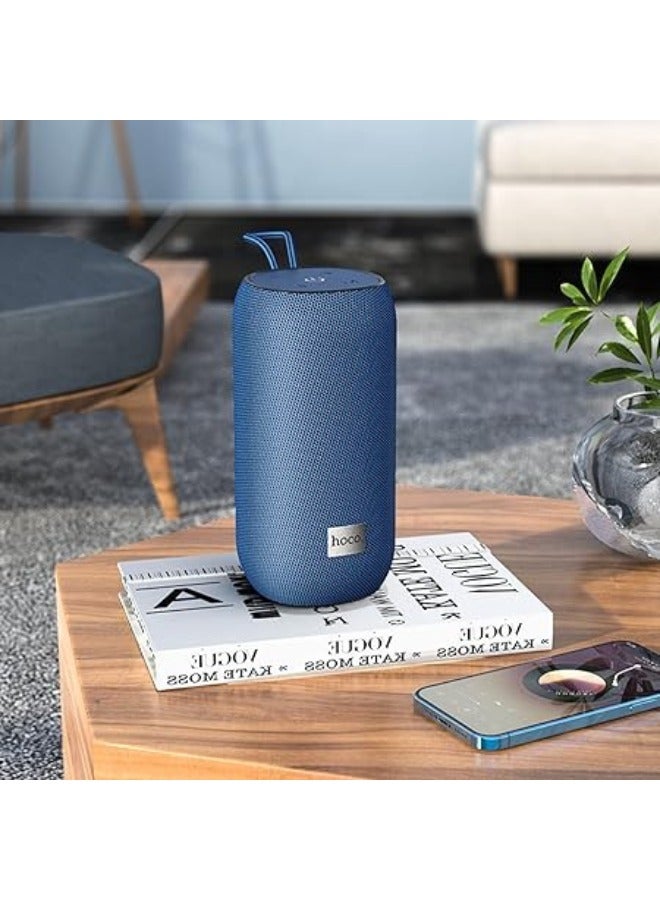 Hoco Sonar Sports Wireless Speaker, Bluetooth V5.0, Battery Capacity: 1200mAh, Music Time Up To: 3 Hours, Support Bluetooth, FM, TF card, U disk, TWS - Navy Blue - Image 3
