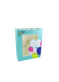 PARTY FUN Happy Birthday Paper Gift Bag 26x10x32cm Festive Assorted Colors for Your Special Gift  - Image 1