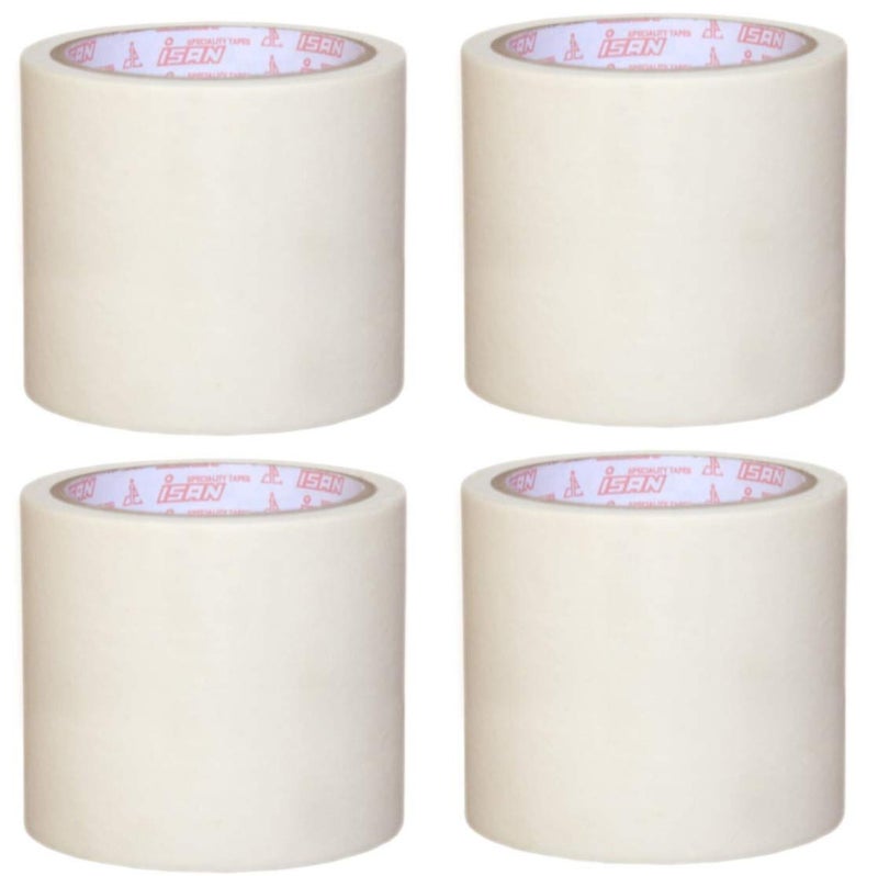 ISAN ® General Purpose Paper Masking Tape 96mm (4" Approx) Width X 20m Length (4 Pcs.) - Image 1