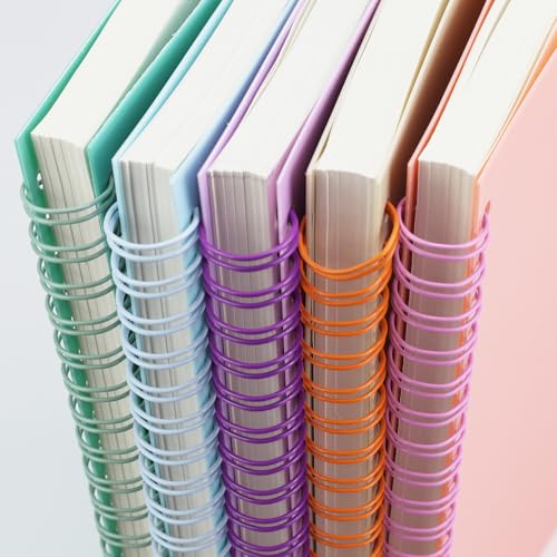 Aacehlh 5 Pack Lined Spiral Journal Notebook for Women & Men, 8.3" x 5.7",80 Sheets/160 Pages College Ruled Notebook, A5 Plastic Hardcover Notebook for Office,School,Home - Image 5