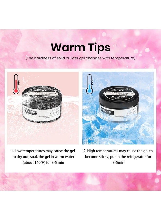 سوبوي جل منشئ صلب لتمديد الأظافر، جل صلب غير لاصق لليد مع أداة فرشاة أظافر مزدوجة الشكل لتقوية فن الأظافر للمنزل وصالون الأظافر 7 ألوان 14 جم (0.49 أونصة) - Image 2