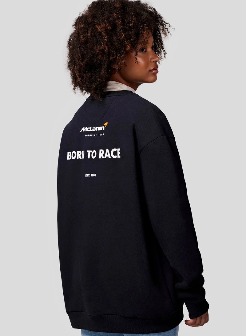 McLaren Mclaren Unisex Born To Race Oversized Sweatshirt  - Image 2
