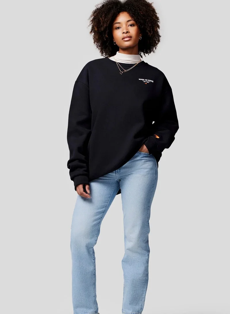 مكلارين Mclaren Unisex Born To Race Oversized Sweatshirt