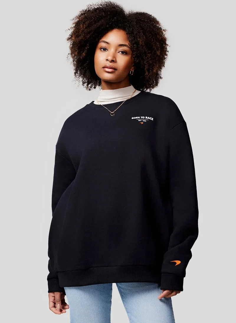 McLaren Mclaren Unisex Born To Race Oversized Sweatshirt