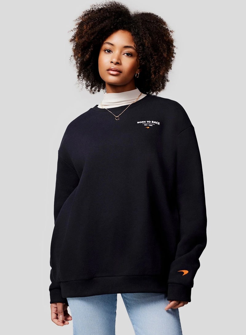 McLaren Mclaren Unisex Born To Race Oversized Sweatshirt  - Image 3