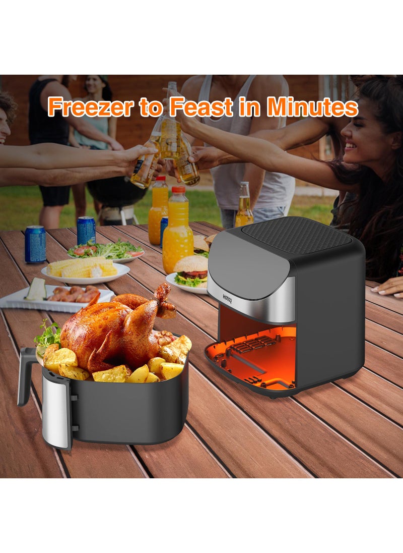 Air Fryer with 8L Capacity, Rapid Air Convection Technology, Digital Temperature Control, with Clear Window and Light (Silver) - pzsku/Z7C81C936BFA684793404Z/45/_/1735896490/5e27a24c-f2a0-4962-b4be-6c8d06460b58