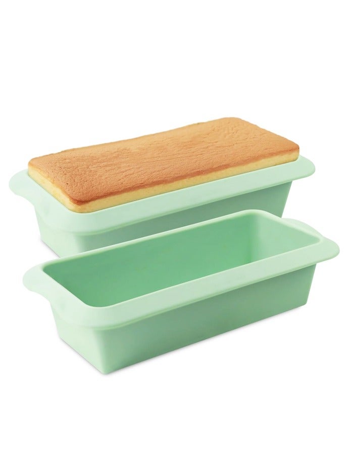 عبوة من قطعتين من قوالب خبز السيليكون - قالب خبز سيليكون غير لاصق للخبز المنزلي والبراونيز والكعك - Image 1