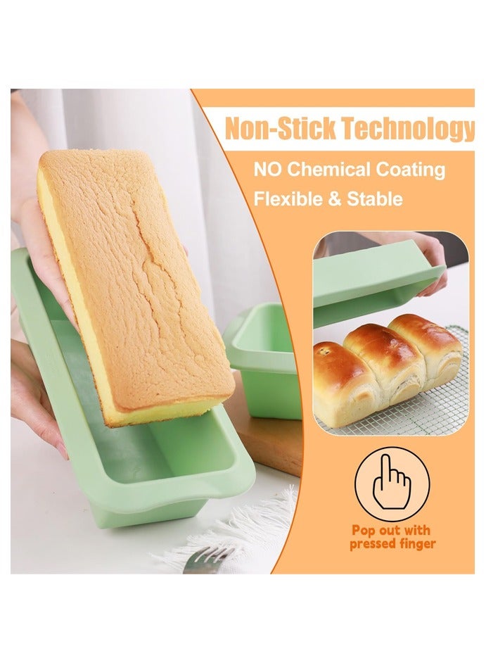عبوة من قطعتين من قوالب خبز السيليكون - قالب خبز سيليكون غير لاصق للخبز المنزلي والبراونيز والكعك - Image 3