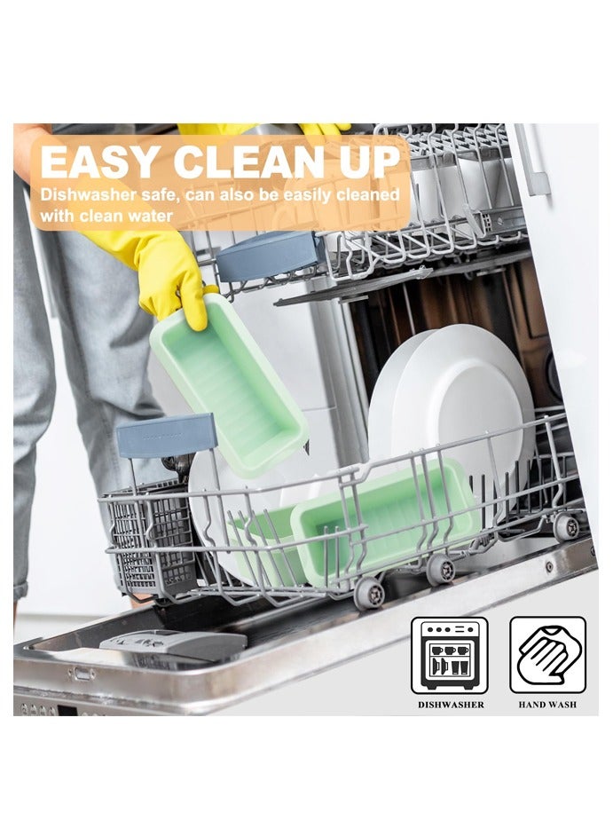 عبوة من قطعتين من قوالب خبز السيليكون - قالب خبز سيليكون غير لاصق للخبز المنزلي والبراونيز والكعك - Image 5