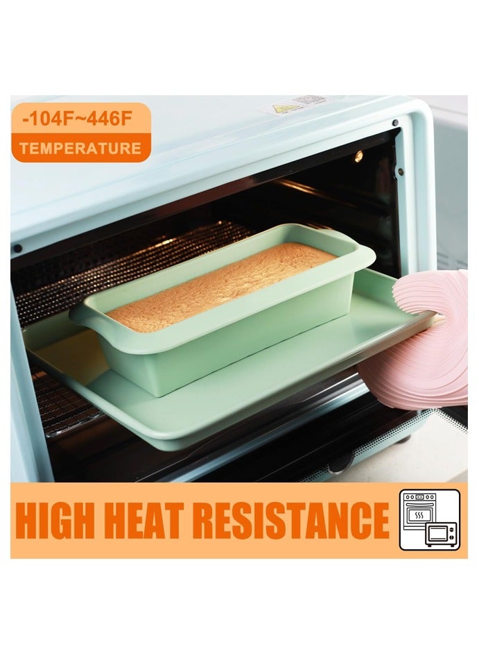 عبوة من قطعتين من قوالب خبز السيليكون - قالب خبز سيليكون غير لاصق للخبز المنزلي والبراونيز والكعك - Image 4