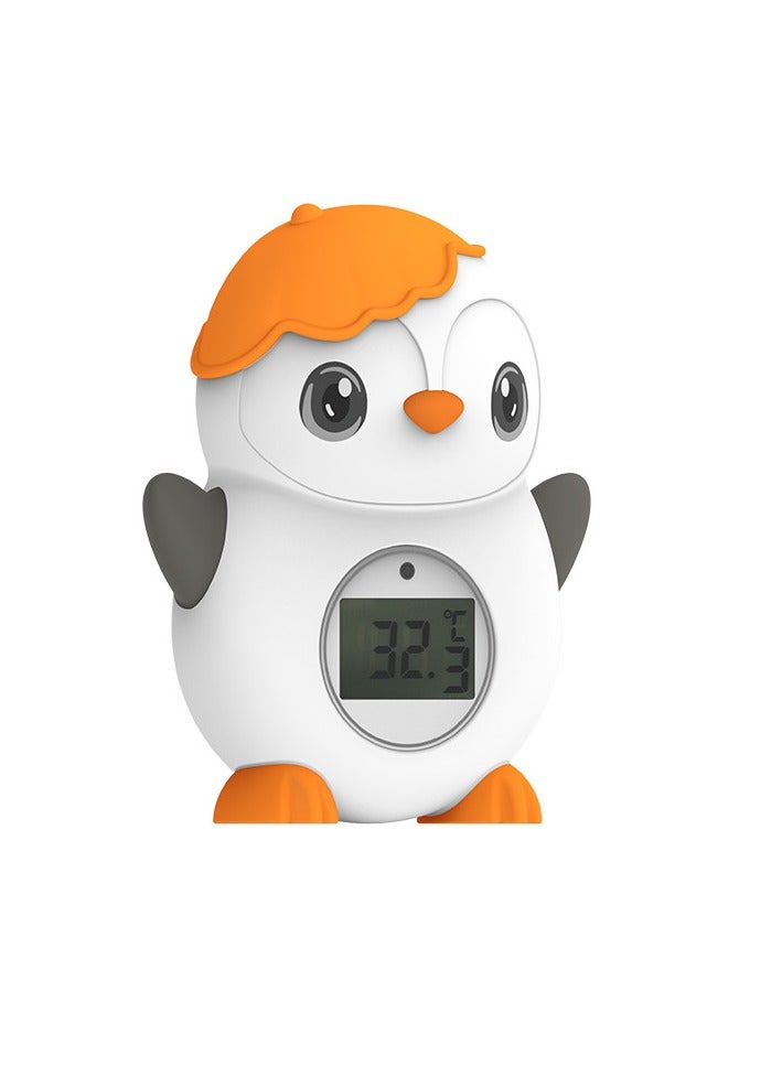Baby Bath Thermometer, with LED Display and Temperature Warning,Kids' Bathroom Safety Products,Bath Thermometer for Infants, Newborn Bath Safety Toy Thermometer (Penguin)  - Image 1