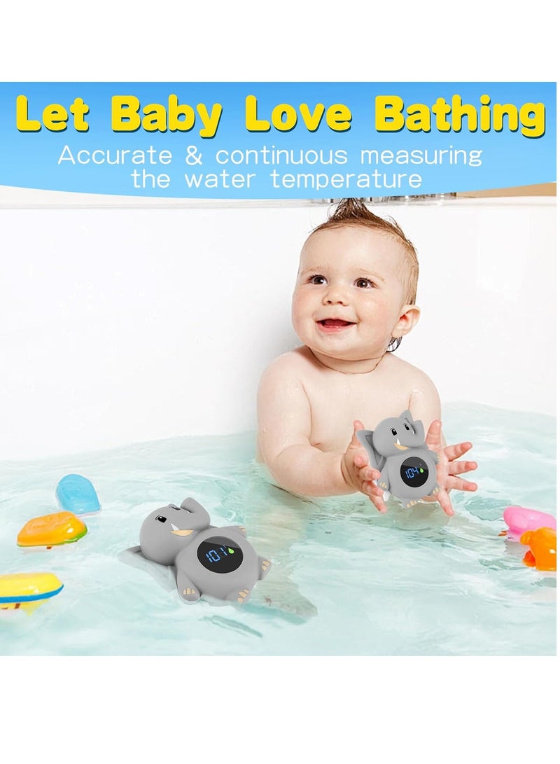 Baby Bath Thermometer, with LED Display and Temperature Warning,Kids' Bathroom Safety Products,Bath Thermometer for Infants, Newborn Bath Safety Toy Thermometer (Penguin)  - Image 2