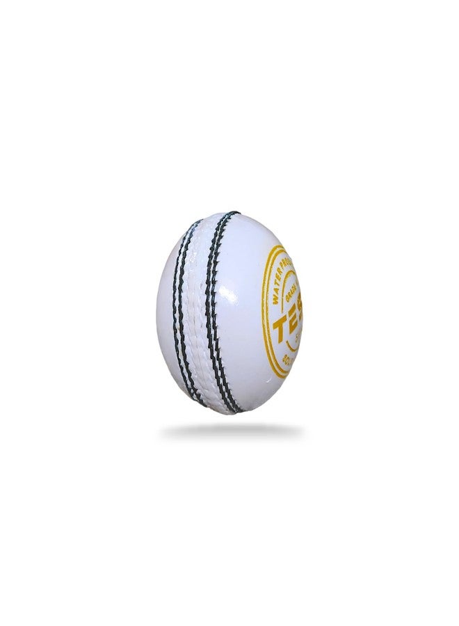 Aarav Leather Ball 4 Piece (Parts) White Cricket Ball for 50 Overs, Pack of 1, Professional Cricket Ball, Hand Stitched Leather Ball - Image 2