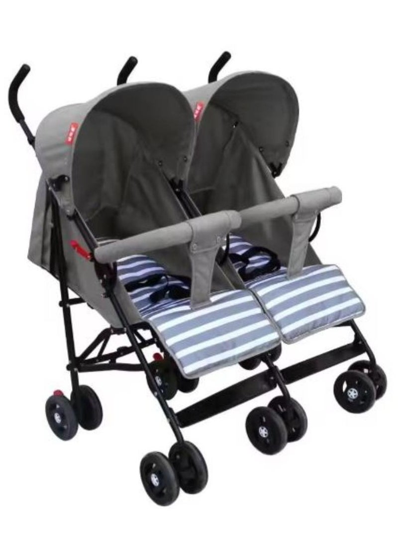 Generic - VIP STARS Small Light Weight Twin Stroller Foldable, 1 Piece Assorted - Image 1