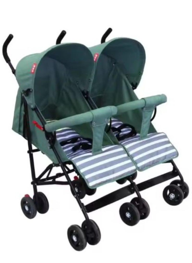 Generic - VIP STARS Small Light Weight Twin Stroller Foldable, 1 Piece Assorted - Image 1